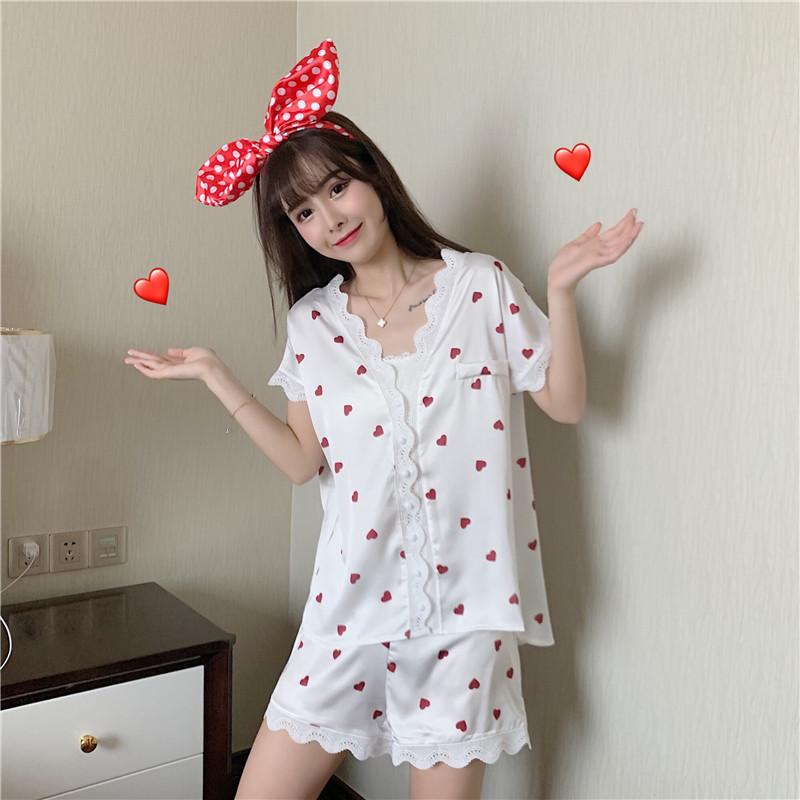 Harajuku Heart Patterns Pajamas-Kawaiifashion