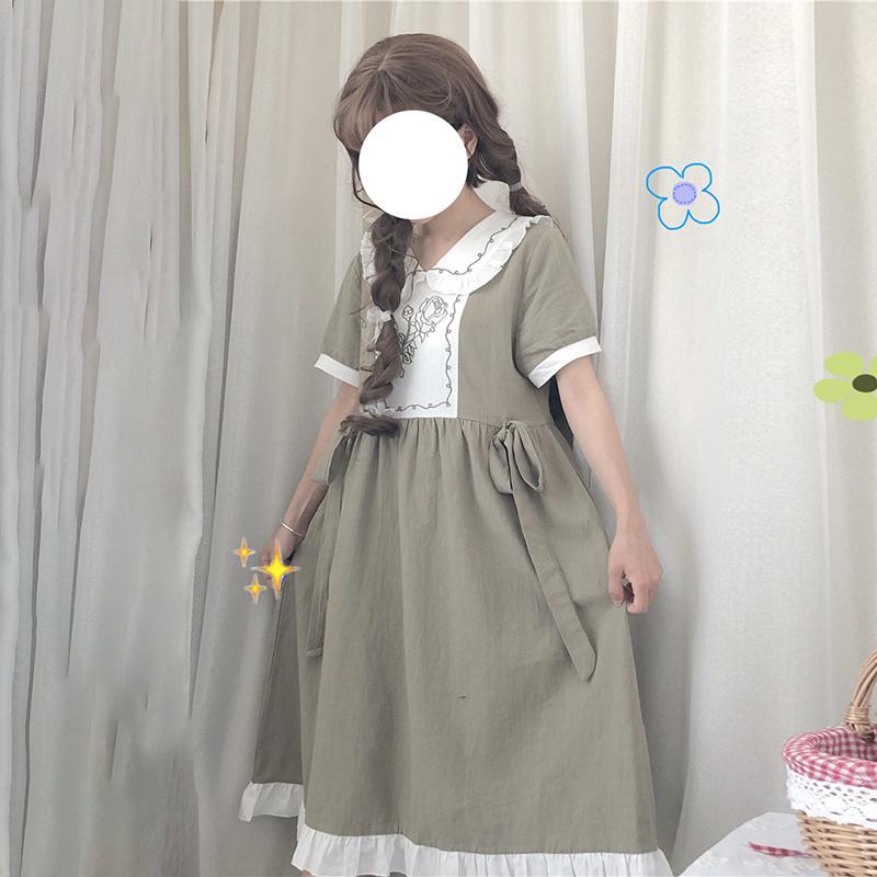 Harajuku Rüschen Band Schleife Kleid-Kawaiifashion