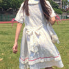 Kawaii Peter Pan Collar Floral Dress-Kawaiifashion