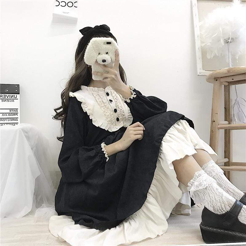 Lolita Long Sleeved Dress - Kawaiifashion