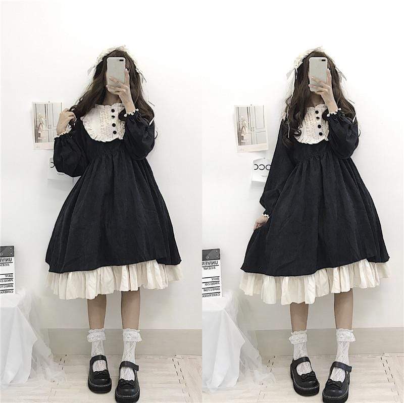 Lolita Long Sleeved Dress - Kawaiifashion