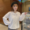 Lolita Peter Pan Collar Chiffon Shirt-Kawaiifashion
