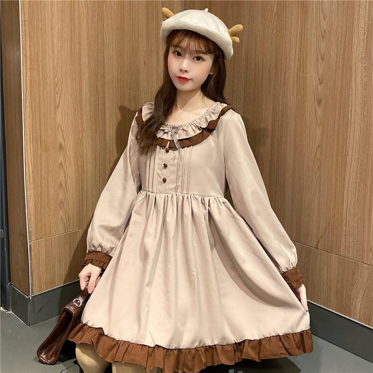 Lolita-Rüschen-Kleid mit Puffärmeln – Kawaii-Mode