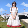 Lolita Square Collar Mid-length Dress-Kawaiifashion