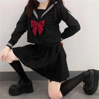 Women's Black Sailor Suit/JK Uniform 
