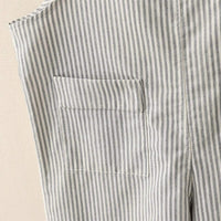 Kawaiifashion One Size Damen-Overall mit lässigen, kontrastfarbenen Streifen