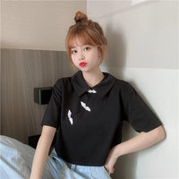 Women's Cute Short Sleeved Frogs Shirts-Kawaiifashion