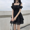 Women's Harajuku Bowknot Lace Falbala Dresses-Kawaiifashion