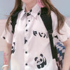 Women's Kawaii Panda Printed Chiffon Shirts-Kawaiifashion