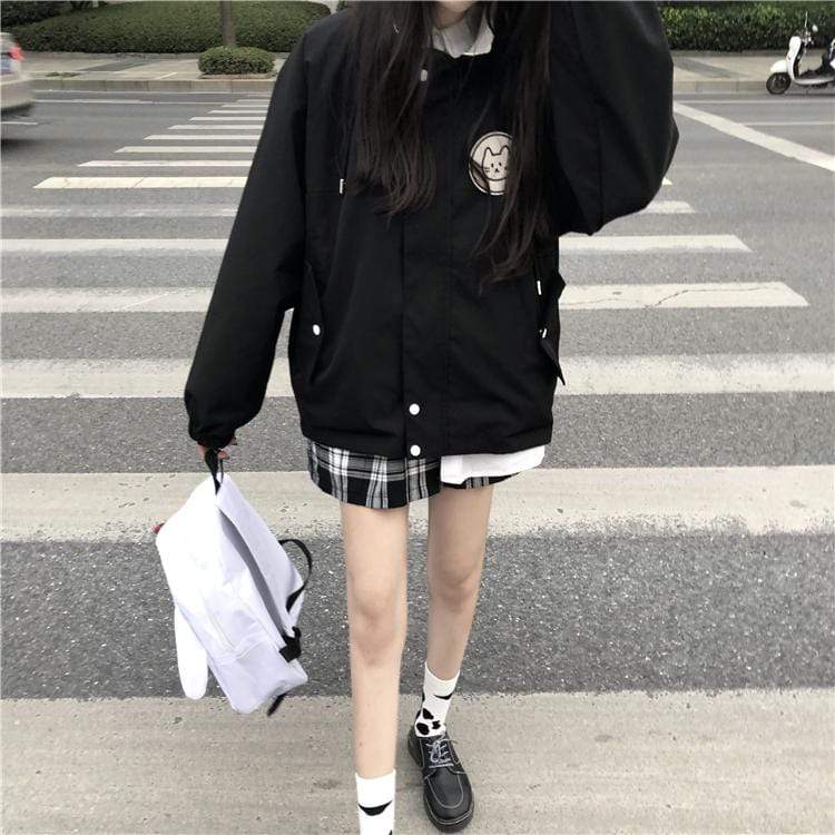 Manteaux à cordon de serrage à la mode coréenne pour femmes avec capuche-Kawaiifashion
