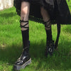 Women's Lolita Lace Bowknot Mid-Calf Length Socks-Kawaiifashion