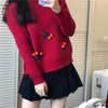 Kawaiifashion One Size Women's Lovely Cherry Loose Sweaters