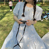 Women's Mid-length Flare Sleeved Dress-Kawaiifashion