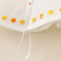 Kawaiifashion giacche a mantella con cappuccio ricamate floreali da donna taglia unica con bottoni colorati