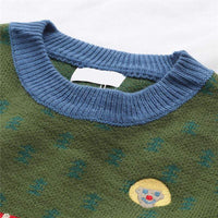 Kawaiifashion gilets tricotés brodés vintage fille taille unique pour femmes