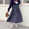 Kawaiifashion One Size Women's Vintage Plaid A-line Skirts