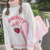 Strawberry Turtleneck Knitted Tops - Kawaiifashion