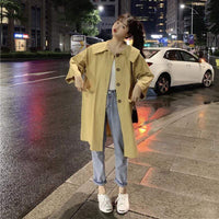 Women's Korean Fashion Large Lapel Long Wind Coats