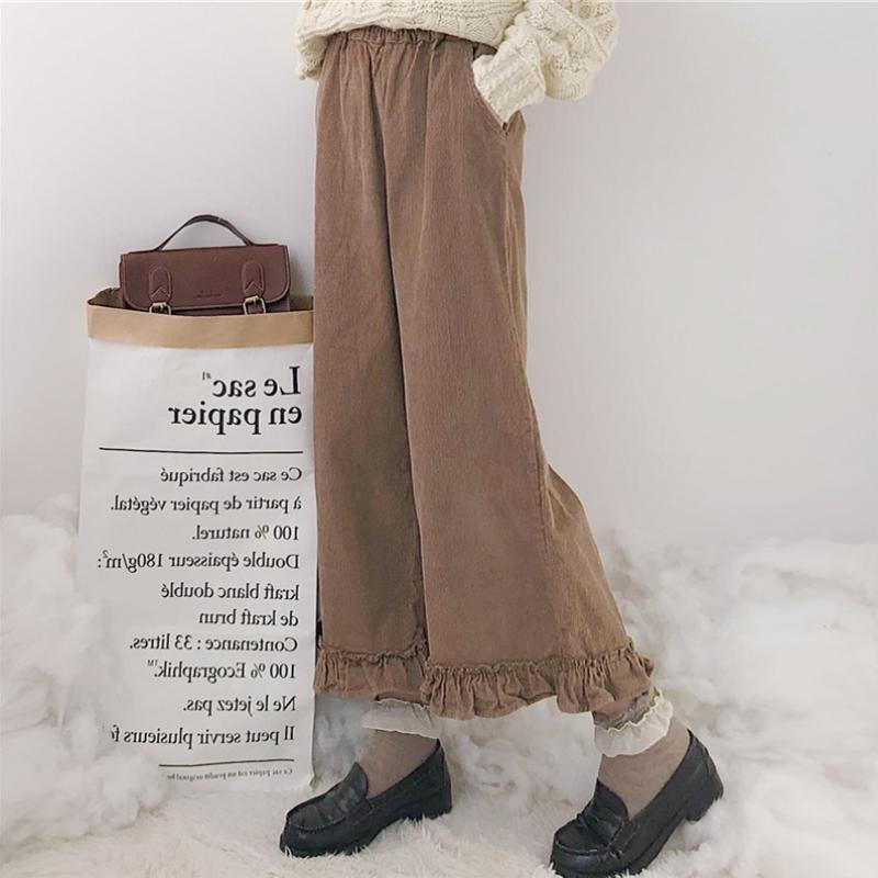 Pantalones de campana casual vintage - Kawaiifashion