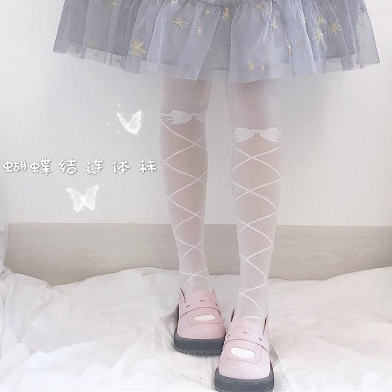 Кружевные носки с бантом в стиле Лолита - Kawaiifashion