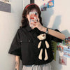Women's Cute Bear Doll Single-breasted Shirts-Kawaiifashion
