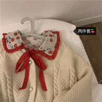 Women's Korean Fashion Cardigans With Pearl Button