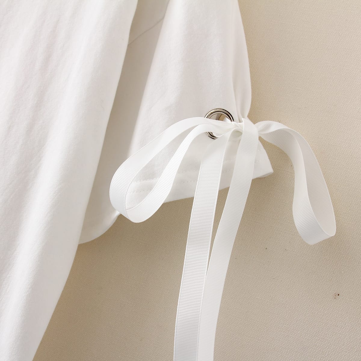 Kawaiifashion camisetas blancas con mangas con cordones y flores dulces para mujer