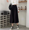 Women's Asymmetric Drawstring A-line Slit Skirts-Kawaiifashion