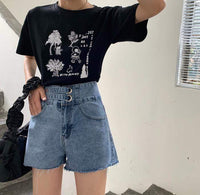 Women's Asymmetric High Waisted Shorts-Kawaiifashion