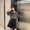 Women's Butterfly Chain Loosed Shirts&Asymmetric Skirts-Kawaiifashion
