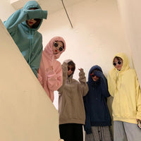 Sweats à capuche décontractés de couleur bonbon pour femmes-Kawaiifashion