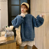 Women’s Casual Lace Splicing Lamp Sweaters