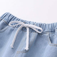 Женские повседневные эластичные прямые джинсы с вышивкой кролика Kawaiifashion