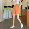 Women's Casual Solid Color Drawstring Shorts-Kawaiifashion