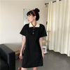 Women's Cute Contrast Color Short Sleeved Dresses-Kawaiifashion