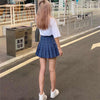 Women's Cute High-waisted Plaid Pleated Skirts-Kawaiifashion