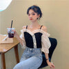 Women's Cute Lace Ruffles Flare Sleeved Shirts-Kawaiifashion