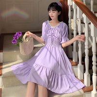 Women's Cute Lace Splicing Maxi Dresses-Kawaiifashion