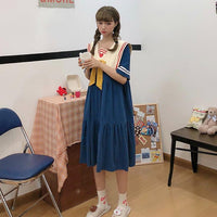 Женские милые пижамы с короткими рукавами и большими лацканами One Set-Kawaiifashion
