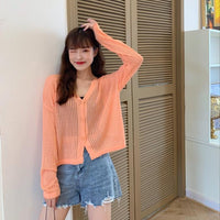 Women's Cute Pure Color Long Sleeved Shirts-Kawaiifashion
