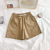 Women's Cute Solid Color Shorts With Pocket-Kawaiifashion
