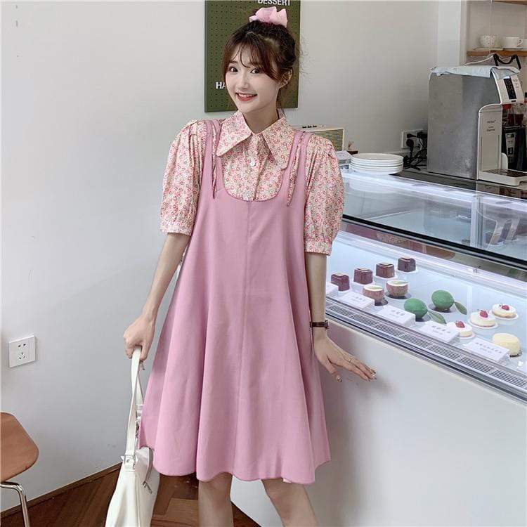 Women's Cute Solid Color Slip Dresses-Kawaiifashion