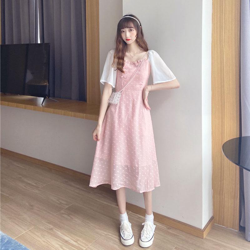Women's Cute Two-layer Cheongsam Dresses-Kawaiifashion