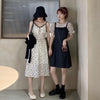 Women's French Style A-line Black Dresses-Kawaiifashion