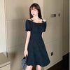 Women's French Style Pure Color Slim-cut Dresses-Kawaiifashion