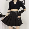 Women's Gothic High-waisted Short Pleated Skirts-Kawaiifashion