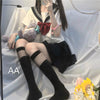 Women's Harajuku Lace Grid Mid-calf Length Socks-Kawaiifashion