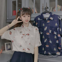 Women's Harajuku Little Angle Short Sleeved Shirts-Kawaiifashion