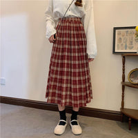 Women's Harajuku Plaid Pleated Skirts-Kawaiifashion