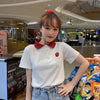 Women's Harajuku Strawberry Printed POLO Shirt-Kawaiifashion